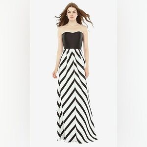 Alfred Sung Style D724P sleeveless sateen twill bridesmaid dress size small